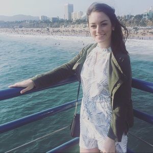 White and blue romper